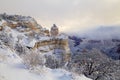 Snow Covered Landscape at Grand Canyon Royalty Free Stock Photo