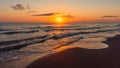 Amazing colorful sunrise at sea Royalty Free Stock Photo