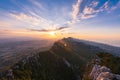 Amazing sunset over Kyrenia mountain range Royalty Free Stock Photo