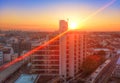 Amazing colorful sunset over Tokyo, Japan Royalty Free Stock Photo