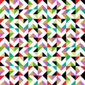 The Amazing of Colorful Triangle Red, Black, Gold, Green, and Purple, Abstract, Repeat, Illustrator Pattern Wallpaper Royalty Free Stock Photo