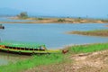 Amazing and colorful view of beautiful boat in Kaptai Lake, Rangamati, Bangladesh