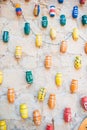 Amazing ceramic wall in local shop in Cappadocia Turkey Royalty Free Stock Photo