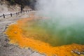 Amazing colors of New Zealand volcanic lake Royalty Free Stock Photo