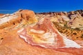 Amazing colors and shapes of Crazy Hill sandstone formation in Valley of Fire State Park