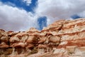 Amazing colors and shapes of sandstone formations of Blue Canyon in Hopi reservation, Arizona, USA Royalty Free Stock Photo