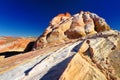 Amazing colors and shapes of sandstone formations in Valley of Fire State Park Royalty Free Stock Photo