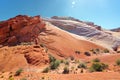 Amazing colors and shapes of sandstone formations in Valley of Fire State Park, Nevada, USA Royalty Free Stock Photo