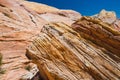 Amazing colors and shapes of sandstone formations in Valley of Fire State Park, Nevada, USA Royalty Free Stock Photo