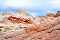 Amazing colors and shapes of sandstone formations in White Pocket, Arizona Royalty Free Stock Photo