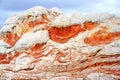 Amazing colors and shapes of sandstone formations in White Pocket, Arizona Royalty Free Stock Photo