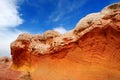 Amazing colors and shapes of sandstone formations in White Pocket, Arizona Royalty Free Stock Photo