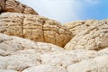 Amazing colors and shapes of sandstone formations in White Pocket, Arizona Royalty Free Stock Photo