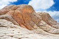 Amazing colors and shapes of sandstone formations in White Pocket, Arizona Royalty Free Stock Photo