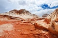 Amazing colors and shapes of sandstone formations in White Pocket, Arizona Royalty Free Stock Photo
