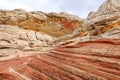 Amazing colors and shapes of sandstone formations in White Pocket, Arizona Royalty Free Stock Photo