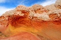 Amazing colors and shapes of sandstone formations in White Pocket, Arizona Royalty Free Stock Photo