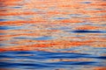 Amazing colors of the sunset reflected on the surface of the sea. Royalty Free Stock Photo