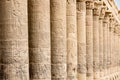 Amazing columns in the Temple of Isis, Agilkia island moved from Philae island, Aswan, Egypt