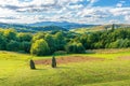 Amazing countryside landscape in mountains Royalty Free Stock Photo