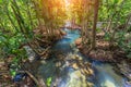 Amazing crystal clear emerald canal with mangrove forest Krabi Thailand