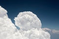 Amazing cumulus cloud formation in dark blue sky Royalty Free Stock Photo
