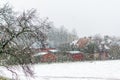 Snow Storm in swedish city