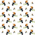 The Amazing of Cute Tukan Toco Illustration, Cartoon Funny Character, Pattern Wallpaper