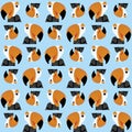 The Amazing of Cute Tukan Toco Illustration, Cartoon Funny Character, Pattern Wallpaper