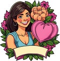 Amazing and cuteness mother day art vector