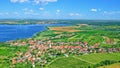 Amazing Czech landscape around Moravian village Pavlov captured on 16:9 aerial photography