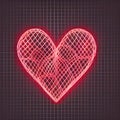 Wired Pink Neon Light Heart.