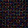 The Amazing of the Dark Colorful Stopwatch Pattern Wallpaper