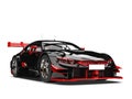 Amazing dark racing car with red details