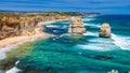 Amazing daylight over the Twelve Apostles, the Great Ocean Road, Australia Royalty Free Stock Photo