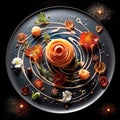 amazing decorated dish in asterism style 2