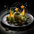 amazing decorated dish in asterism style 4