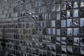 Amazing decorative wall made of smooth glass blocks