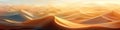 Amazing desert sunset. Beautiful Arabian desert with warm colors. Colorful contours of sand dunes Royalty Free Stock Photo