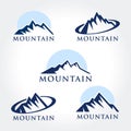 Creative High Mountain Icon Set