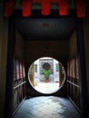 amazing design inside Old Chinese building kun ting study hall in Ping Shan heritage trail hongkong