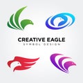 Eagle Head Symbol Collections Royalty Free Stock Photo