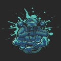 Rebreather vector illustrations TSHIRT designs