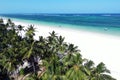 Amazing Diani beach seascape with white sand and turquoise Ocean, Kenya top view, Royalty Free Stock Photo