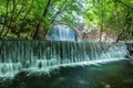 Amazing double waterfall in Paleokaria/Greece Royalty Free Stock Photo