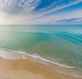 Drone view of idilic sea beach in the summer AI generated Royalty Free Stock Photo