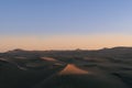 Amazing dusk in the Ica desert. Peru, South America