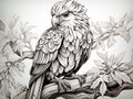 Amazing Eagle Outline Art