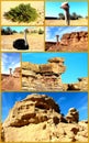 Amazing Egypt. Collage desert. Royalty Free Stock Photo