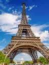 Amazing Eiffel Tower in a sunny day